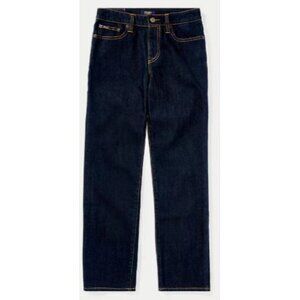 NEW Polo Ralph Lauren Boy Sz 20 Hampton Straight Stretch Jeans Dark Wash Classic